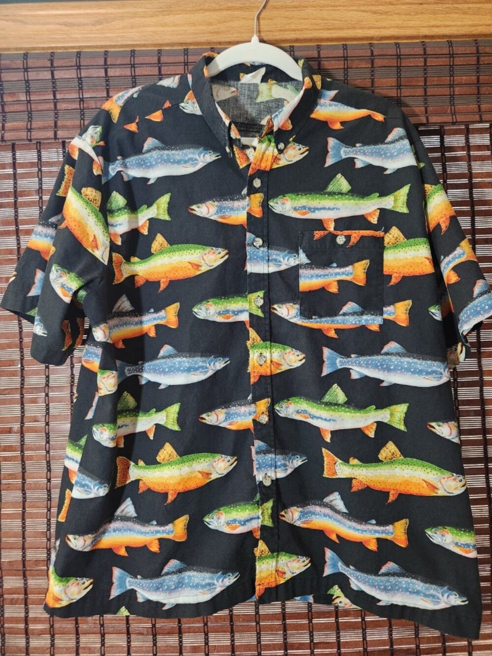 Angelica Fish button down shirt